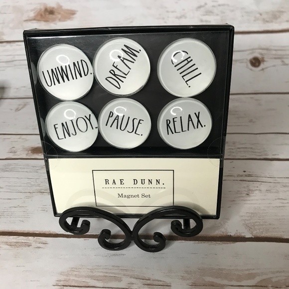 Rae Dunn UNWIND DREAM Dome Magnet Set - Picture 2 of 3